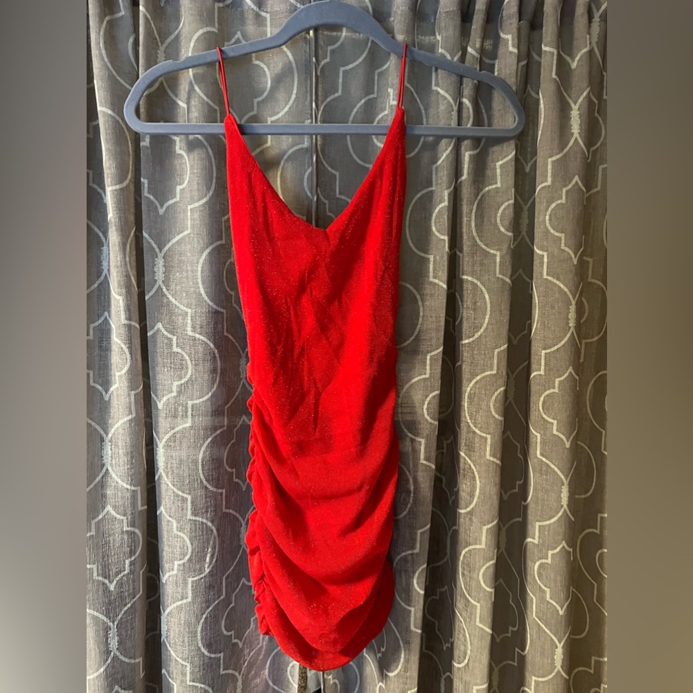 hello molly sparkly red mini dress